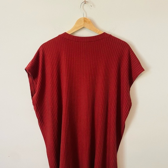 Eileen Fisher Red Ribbed Sleeveless Tunic NWT - Picture 8 of 9